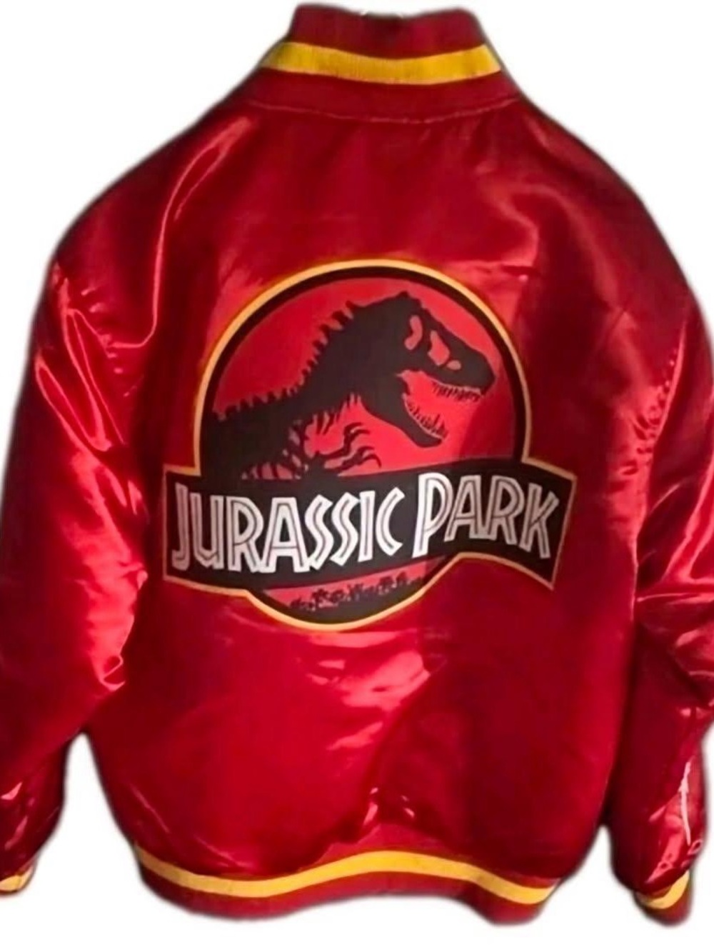 Nostalgia Red and Yellow Retro Logo Quilted Jacket